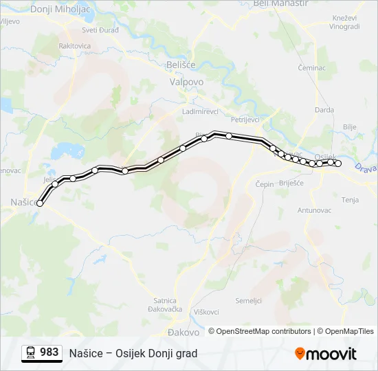 983 Train Line Map