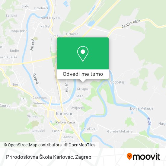 Karta Prirodoslovna Škola Karlovac