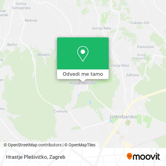 Karta Hrastje Plešivičko