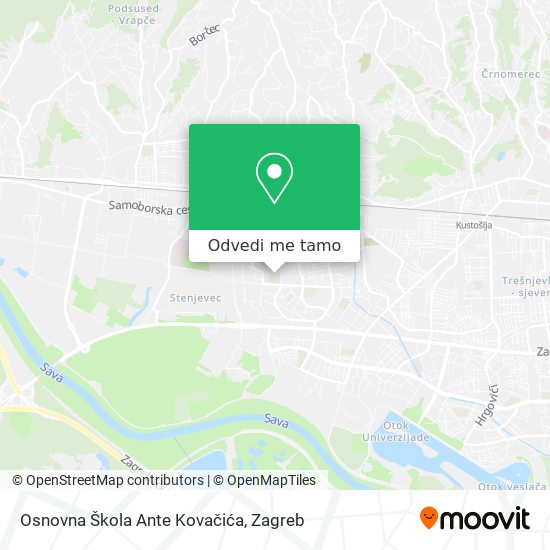 Karta Osnovna Škola Ante Kovačića