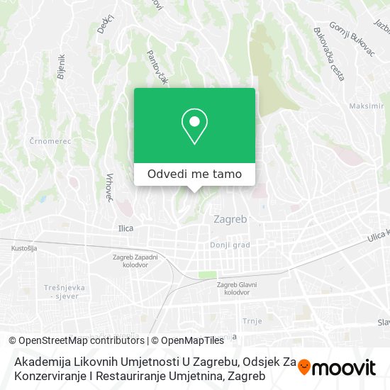 Karta Akademija Likovnih Umjetnosti U Zagrebu, Odsjek Za Konzerviranje I Restauriranje Umjetnina