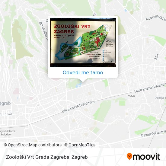 Karta Zoološki Vrt Grada Zagreba