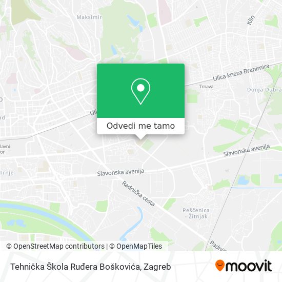 Karta Tehnička Škola Ruđera Boškovića