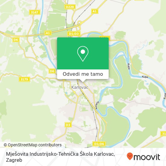 Karta Mješovita Industrijsko-Tehnička Škola Karlovac