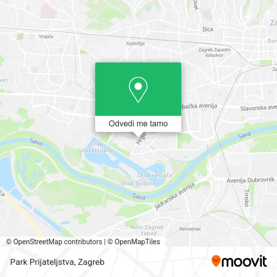 Karta Park Prijateljstva