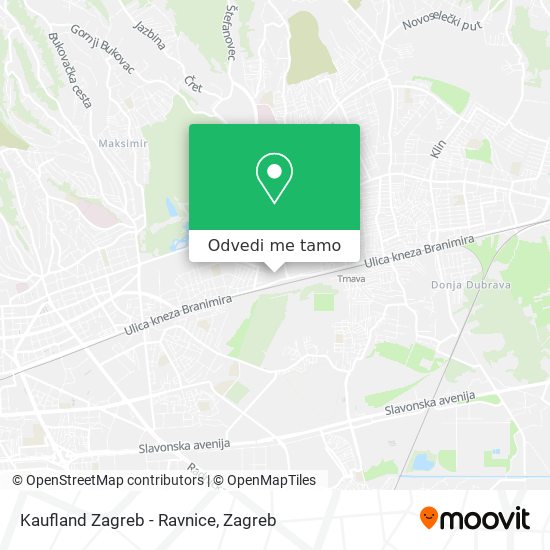 Karta Kaufland Zagreb - Ravnice