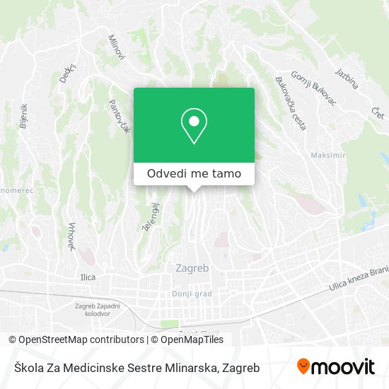 Karta Škola Za Medicinske Sestre Mlinarska