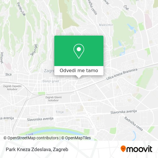Karta Park Kneza Zdeslava