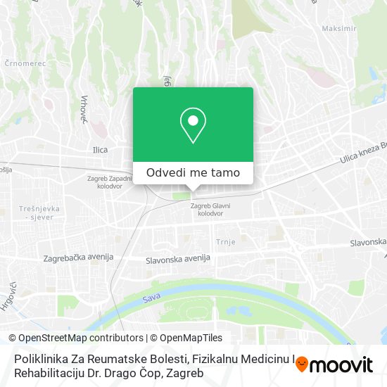 Karta Poliklinika Za Reumatske Bolesti, Fizikalnu Medicinu I Rehabilitaciju Dr. Drago Čop