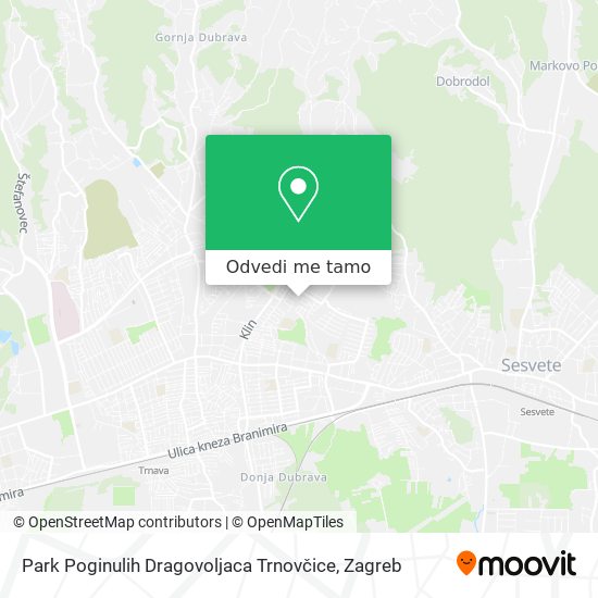 Karta Park Poginulih Dragovoljaca Trnovčice