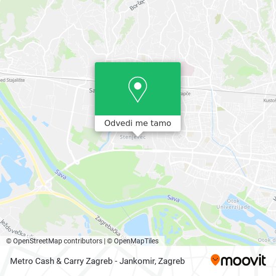 Karta Metro Cash & Carry Zagreb - Jankomir