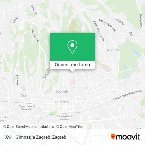 Karta Xviii. Gimnazija Zagreb