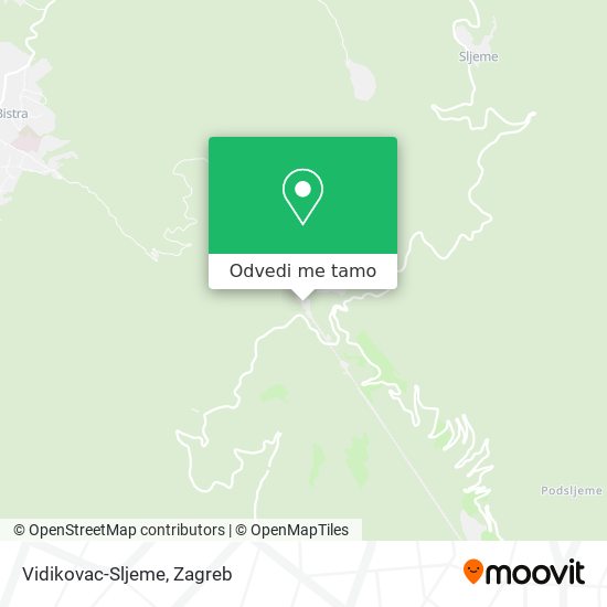 Karta Vidikovac-Sljeme