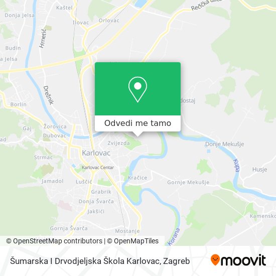 Karta Šumarska I Drvodjeljska Škola Karlovac