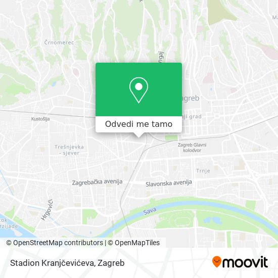 Karta Stadion Kranjčevićeva