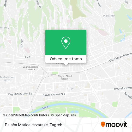 Karta Palača Matice Hrvatske