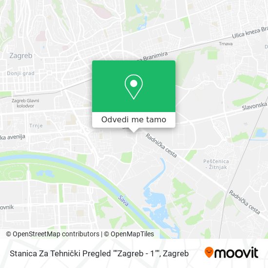 Karta Stanica Za Tehnički Pregled ""Zagreb - 1""