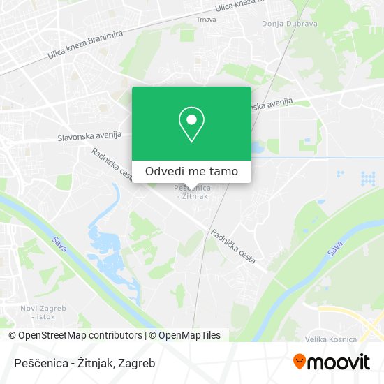 Karta Peščenica - Žitnjak