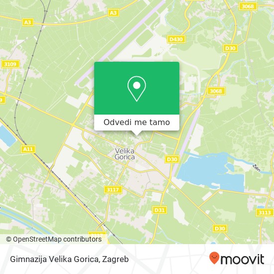 Karta Gimnazija Velika Gorica