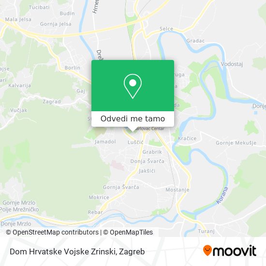 Karta Dom Hrvatske Vojske Zrinski