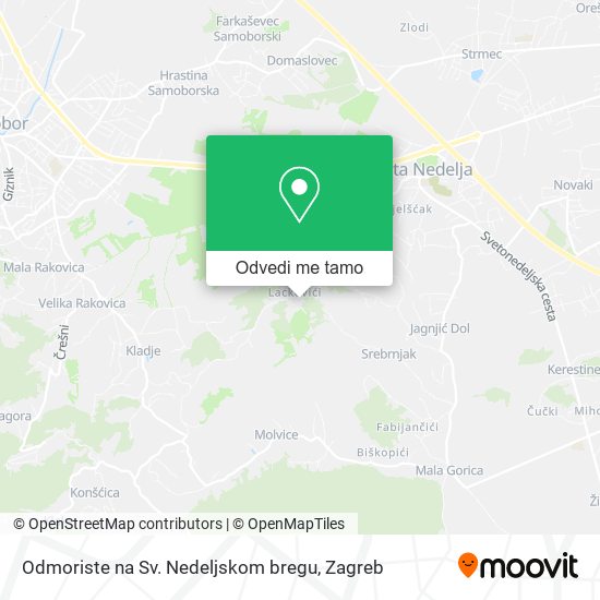 Karta Odmoriste na Sv. Nedeljskom bregu