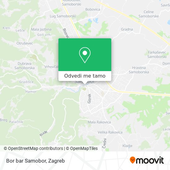 Karta Bor bar Samobor