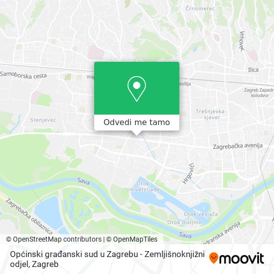 Karta Općinski građanski sud u Zagrebu - Zemljišnoknjižni odjel