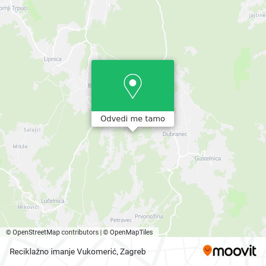 Karta Reciklažno imanje Vukomerić
