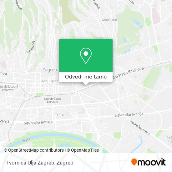 Karta Tvornica Ulja Zagreb