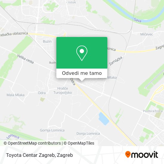 Karta Toyota Centar Zagreb