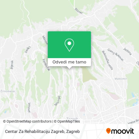 Karta Centar Za Rehabilitaciju Zagreb