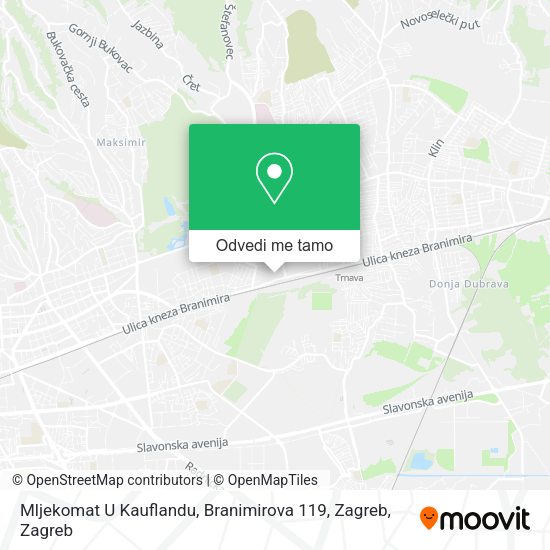 Karta Mljekomat U Kauflandu, Branimirova 119, Zagreb