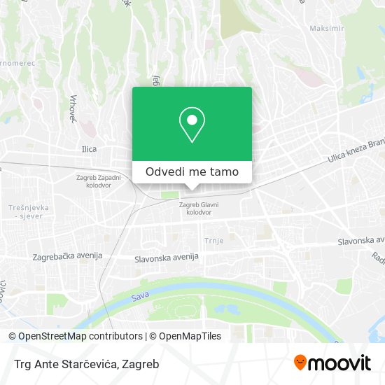 Karta Trg Ante Starčevića