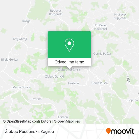 Karta Žlebec Pušćanski