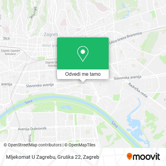 Karta Mljekomat U Zagrebu, Gruška 22