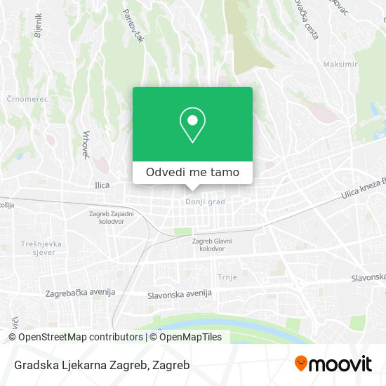 Karta Gradska Ljekarna Zagreb