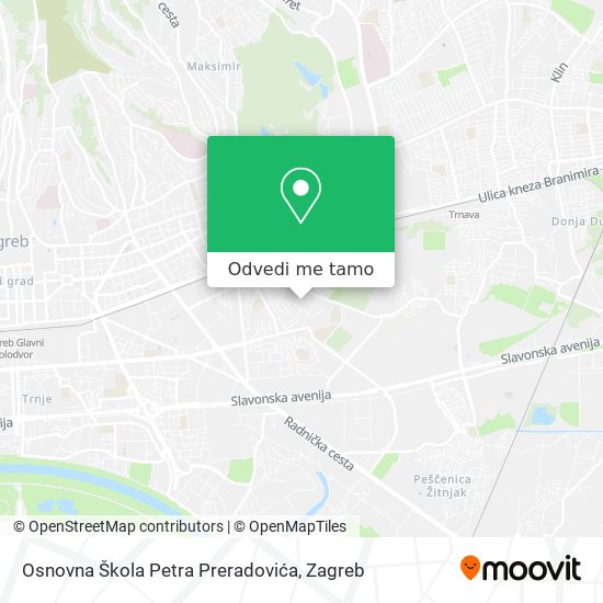 Karta Osnovna Škola Petra Preradovića