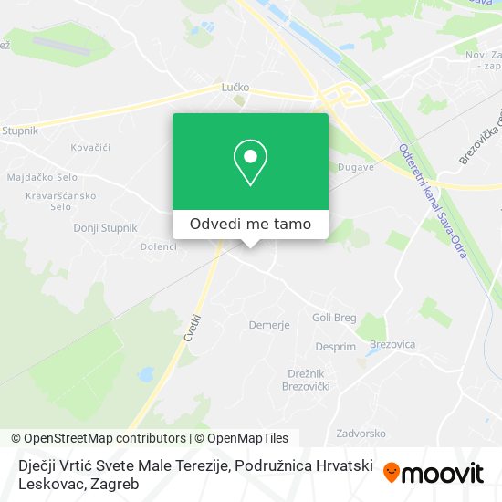 Karta Dječji Vrtić Svete Male Terezije, Podružnica Hrvatski Leskovac