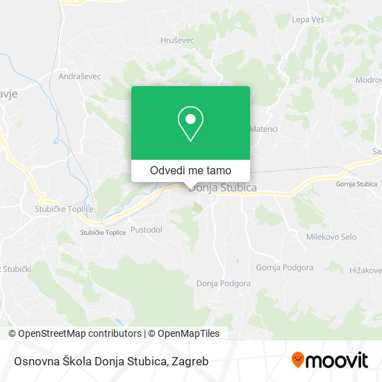 Karta Osnovna Škola Donja Stubica