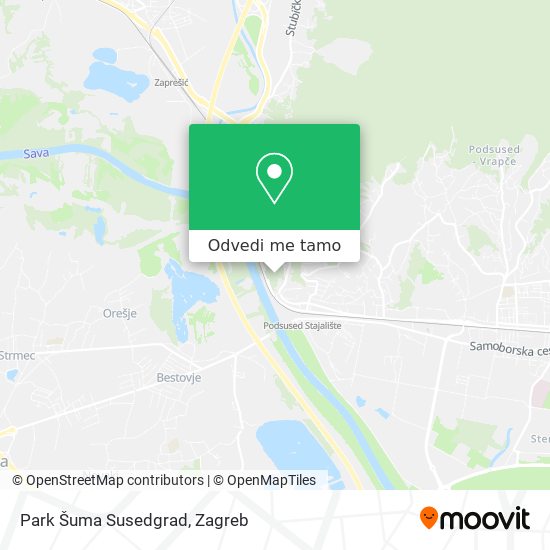 Karta Park Šuma Susedgrad