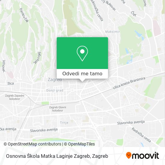 Karta Osnovna Škola Matka Laginje Zagreb