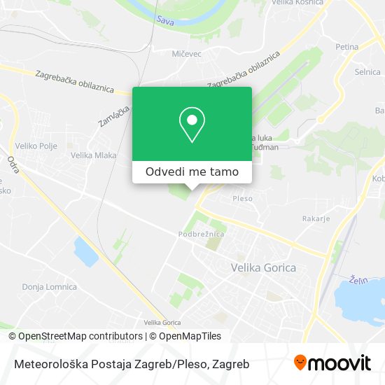 Karta Meteorološka Postaja Zagreb / Pleso