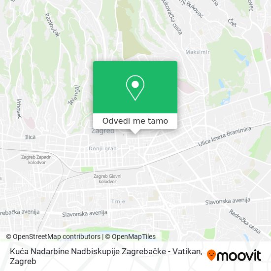 Karta Kuća Nadarbine Nadbiskupije Zagrebačke - Vatikan