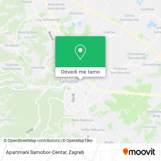 Karta Apartmani Samobor-Centar