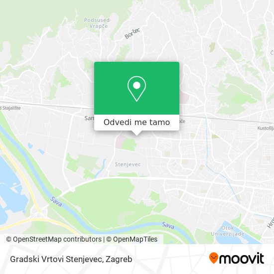 Karta Gradski Vrtovi Stenjevec