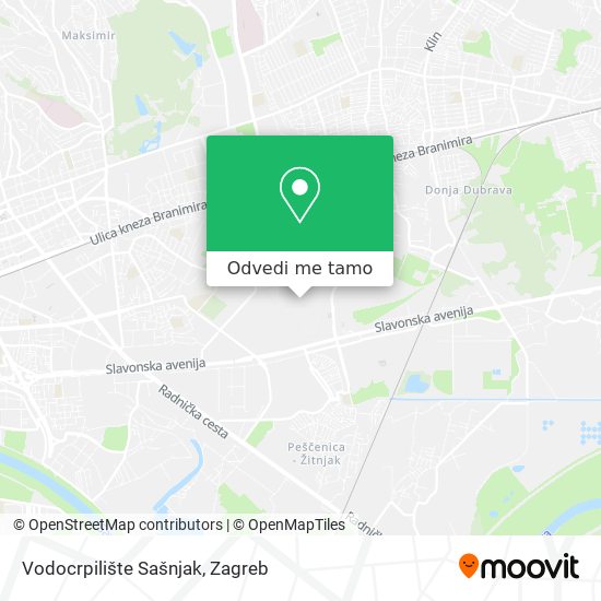 Karta Vodocrpilište Sašnjak