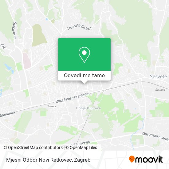 Karta Mjesni Odbor Novi Retkovec