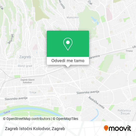 Karta Zagreb Istočni Kolodvor