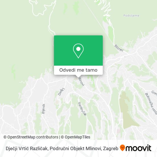 Karta Dječji Vrtić Različak, Područni Objekt Mlinovi