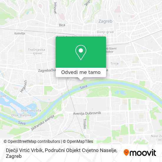 Karta Dječji Vrtić Vrbik, Područni Objekt Cvjetno Naselje